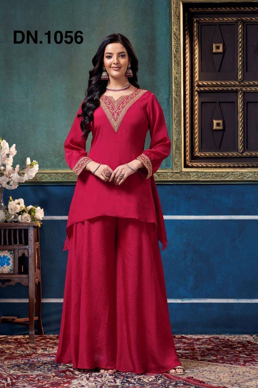 FZ Falsa by KAAMIRI 1056A To 1056E Series Beautiful Fancy Stylish Colourful casual Heavy Chinon Co-ord sets At Wholesale Price